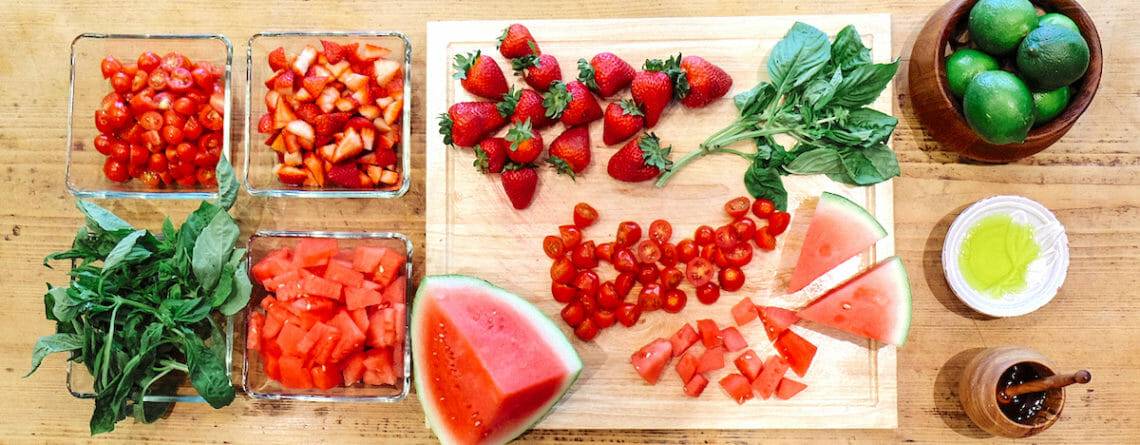 Watermelon Salad Recipe with Citrus Basil Dressing