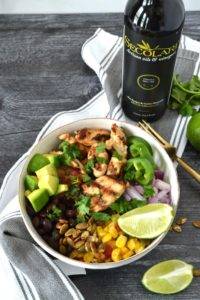 Cilantro Lime Chicken Taco Bowls Preparation